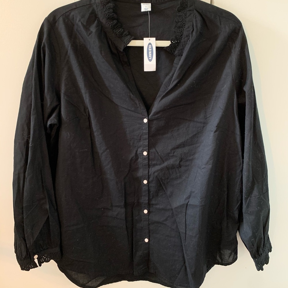 Black long sleeve blouse. NWT.